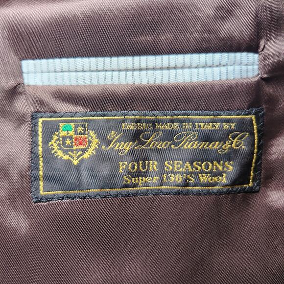 JACK VICTOR Mens Sport Coat Blazer 42R Gray Wool Striped Two-Button Notch Canada - Picture 6 of 16